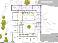 Der Schul-Grenzanbau in der Planung. (Grafiken: Stadt/Büro Krug-Grossmann) Grafik Schulbau