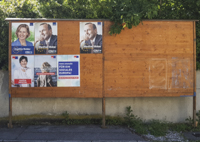 Europawahl-Plakatwand - weitgehend ungenutzt. (Foto: Attenhauser)